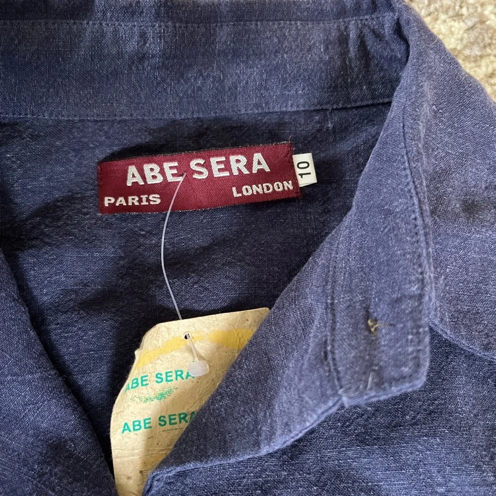 NEW DEADSTOCK VINTAGE ABE SERA LINEN SHACKET SHIRT JACKET